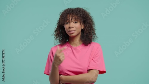 Egoist Expert Young Woman Boasts, Supergirl Pointing At Herself, This Is Me 