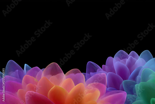 Colorful abstract background with wavy geometric shapes creating a surreal texture. Modern art for graphic design and digital projects.