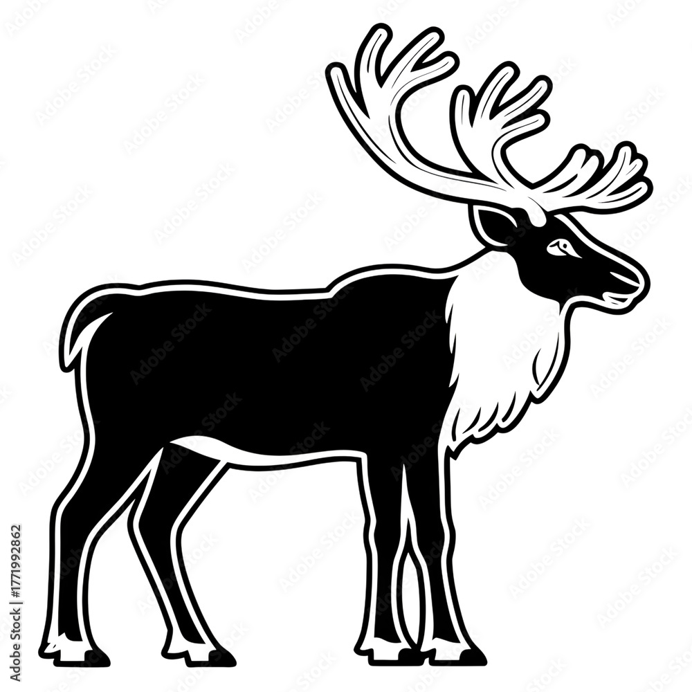 Obraz premium silhouette of a deer