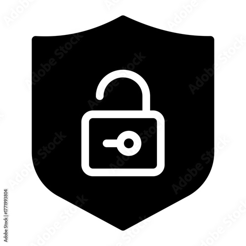 Document Security Protection icon from the Notary icon collection (Glyph Style)