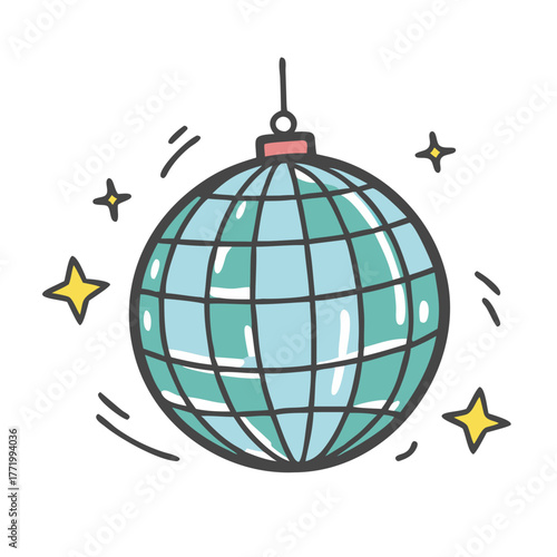 Disco ball vector illustration party celebration icon scalable graphic