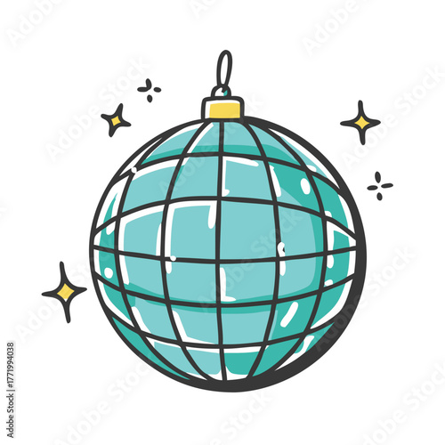 Vibrant disco ball vector illustration for party and celebration designs