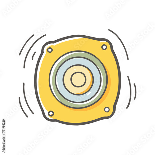 Vibrating speaker icon vector illustration scalable audio graphic
