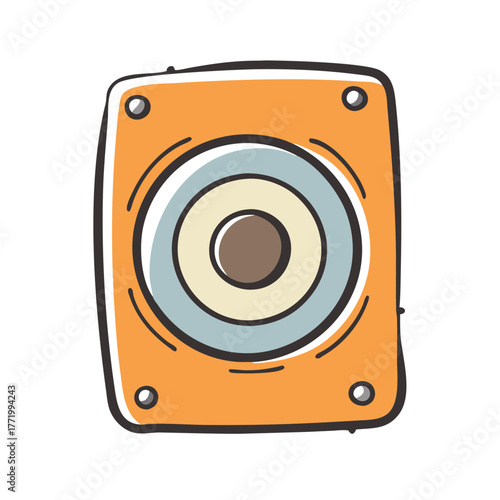 Colorful vector speaker illustration scalable graphic design icon