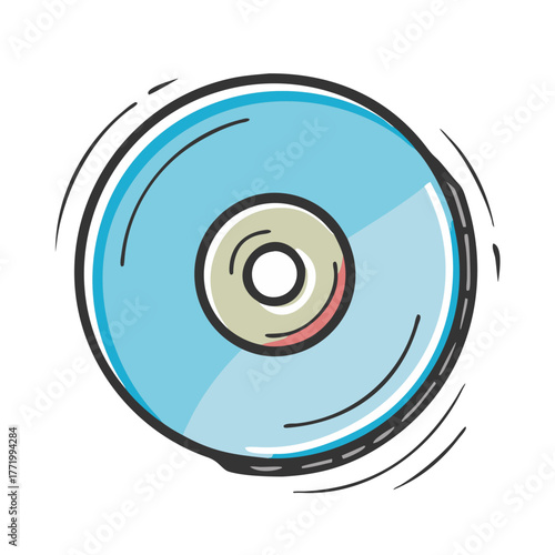 Vector illustration of a digital compact disc icon