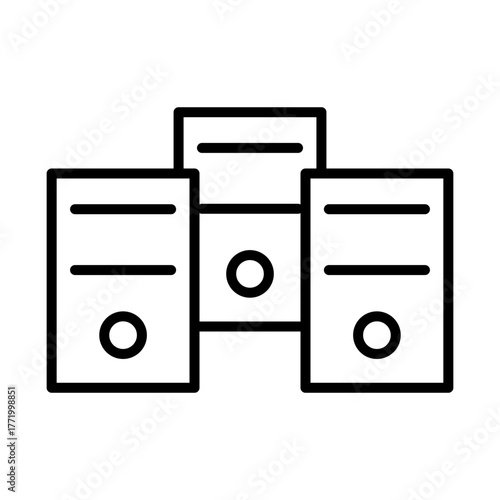 Data Server Stack Icon Networking and Communication Technology