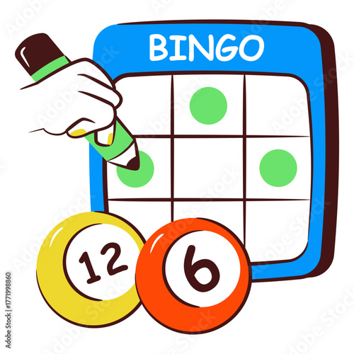 Perfect design icon of bingo game