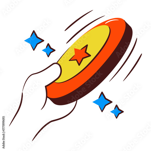 Modern design icon of frisbee