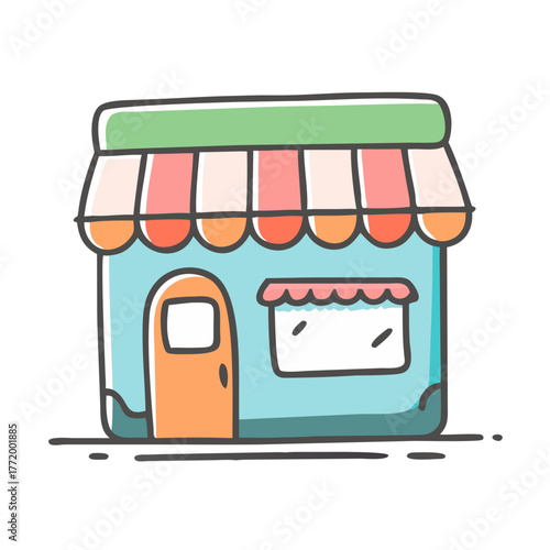 Charming storefront vector illustration icon scalable eps graphics