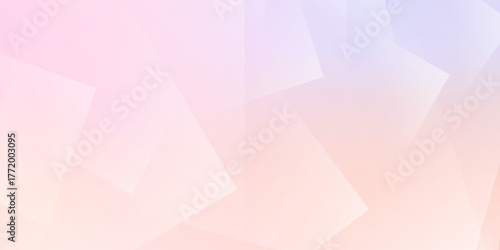 Pastel pink and blue blur backdrop with transparent shapes square. Light gradient vector banner. Background abstract purple sky. Soft blurred light bg. Pastel gradation water cover design