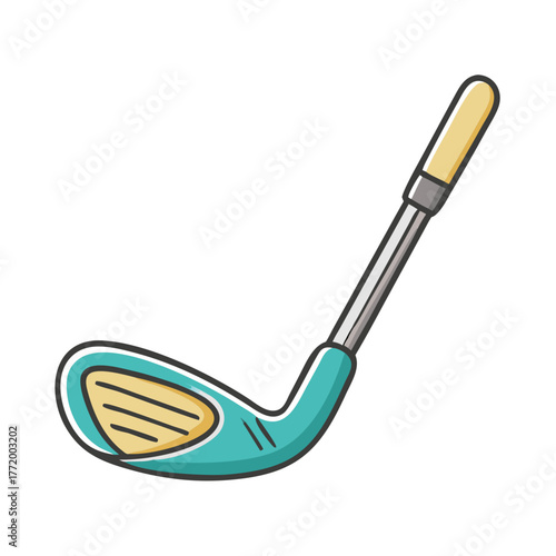 Vector golf club illustration for sports and leisure design