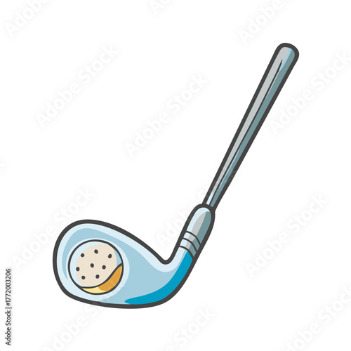 Golf club and ball vector illustration scalable icon for sports graphics