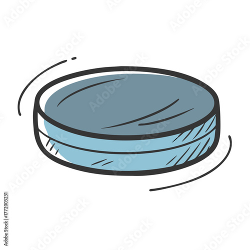 Vector hockey puck illustration for sports and games scalable design
