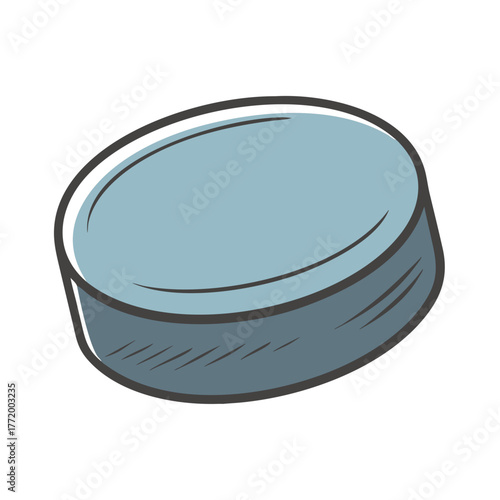 Hockey puck vector graphic scalable illustration for sports and games