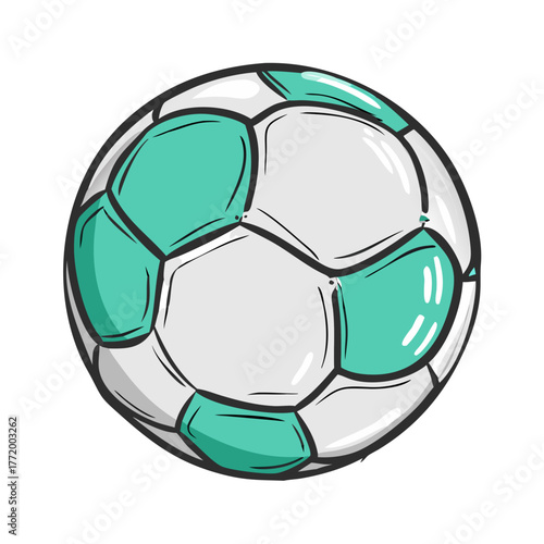 Scalable vector soccer ball illustration for sports graphics