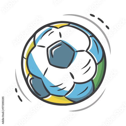 Vibrant vector soccer ball illustration scalable graphic design