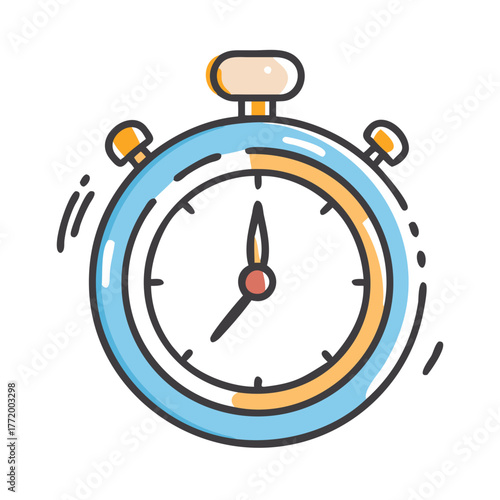 Vector stopwatch illustration for time tracking and measurement