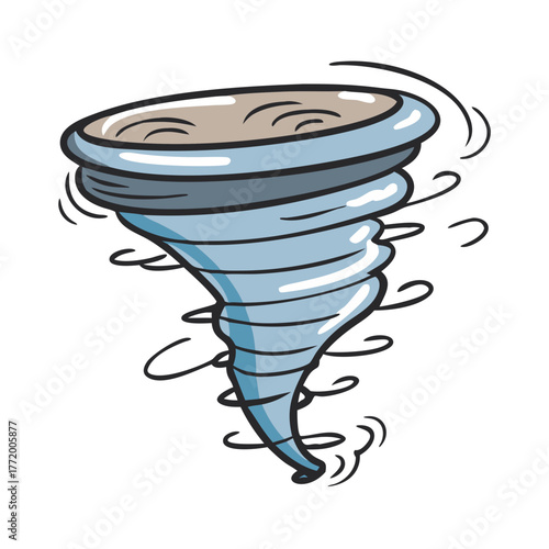 Vector illustration of a swirling tornado icon weather element