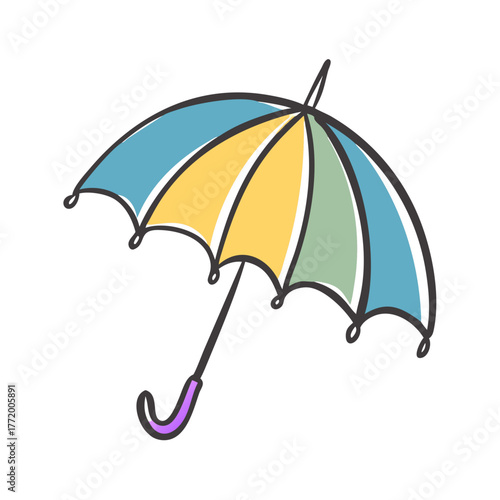 Colorful vector umbrella illustration scalable weather protection icon