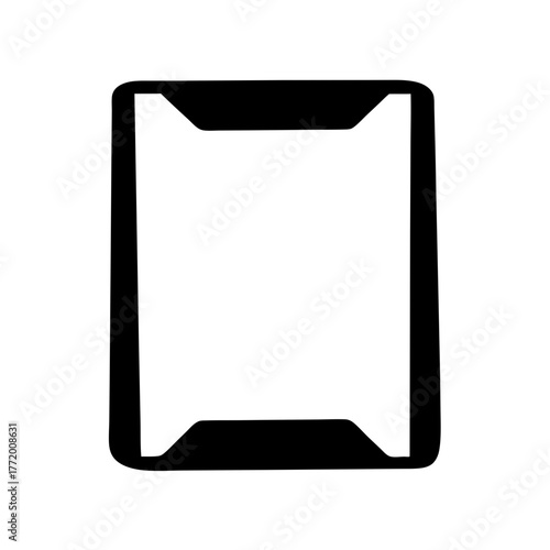 Abstract vector graphic of a rectangular frame in black and white colors