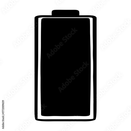 Simple and clean vector drawing of a fully charged battery icon