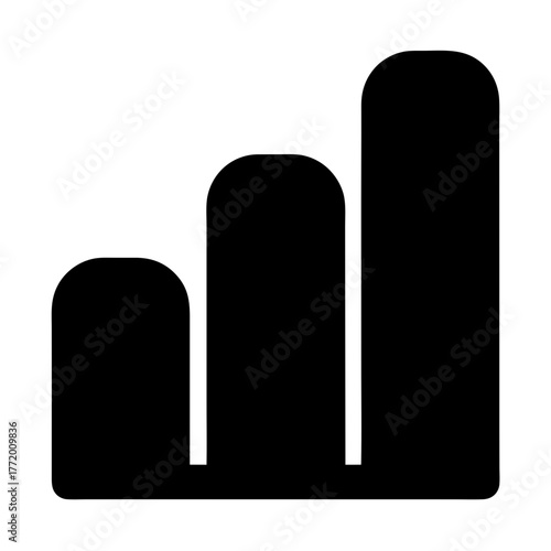 Simple bar graph showing positive trend and potential financial or statistical analysis