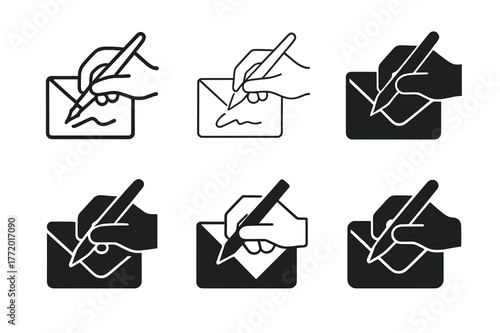 Celebration Icons Set. Helping a loved one prepare for a big life event, like a wedding or graduation. Set Logo of Helping a loved one prepare for a big life