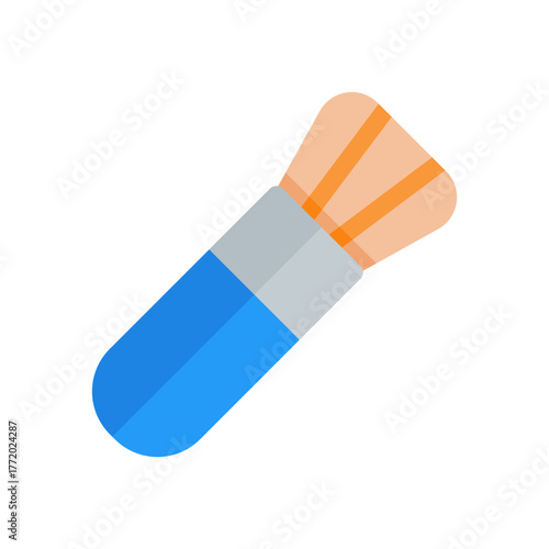 archaeology brush flat icon illustration