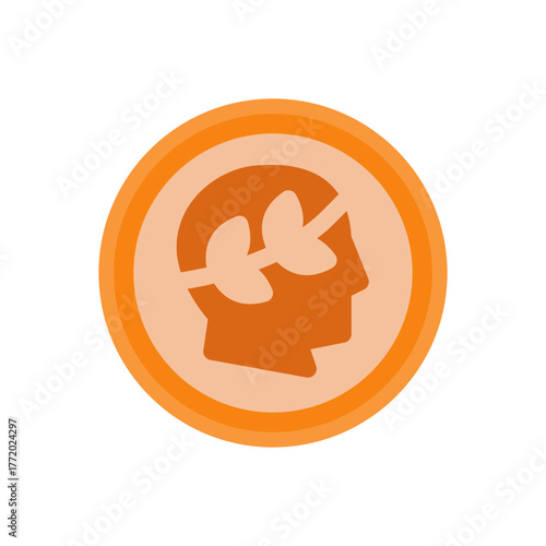 ancient coin flat icon illustration