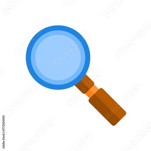 magnifying glass flat icon illustration