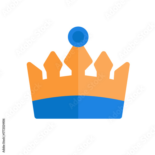 king crown flat icon illustration