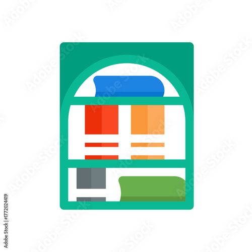 library flat icon illustration