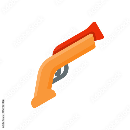 musket old rifle flat icon illustration