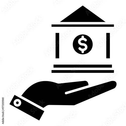 Banking Services Glyph Icon