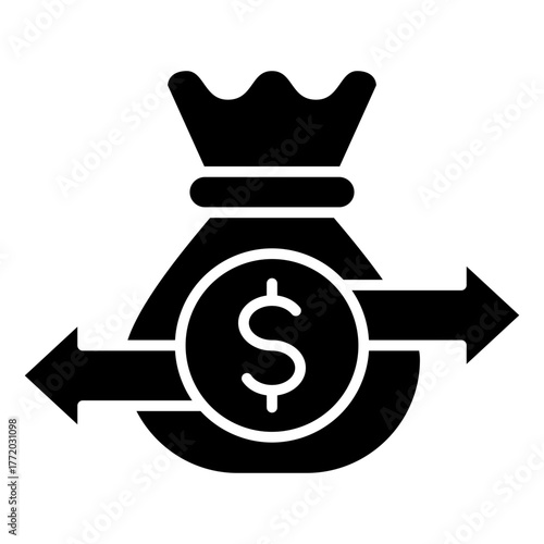 Fund Transfer Glyph Icon