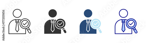 Accountability Icon Set. Designed In Multi Style