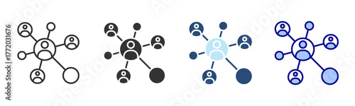 Collaboration Icon Set. Designed In Multi Style