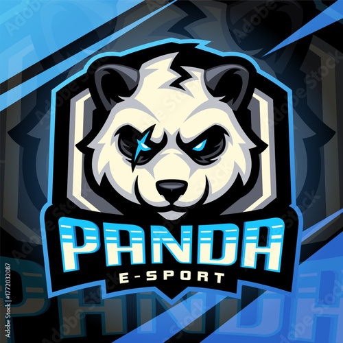 Panda esport mascot logo design