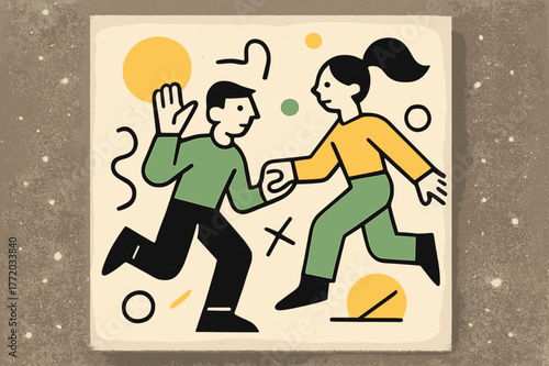 Vintage Dust Delight. Dusty Photograph. Vintage photograph surrounded by floating dust particles and abstract geometric shapes, nostalgic and contemplative