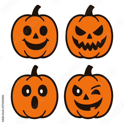 halloween-pumpkin-faces-set-icons