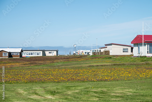 The village on island of Grimsey in north Iceland