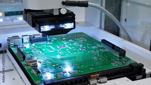 High-Precision Inspection of a Green Circuit Board with Advanced Technology
