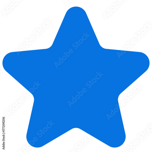 Blue Star PNG Icon Vector Graphic Element on transparent Background
