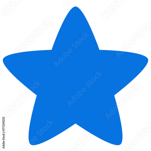Blue Star PNG Icon Vector Graphic Element on transparent Background