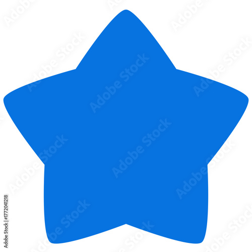 Blue Star PNG Icon Vector Graphic Element on transparent Background