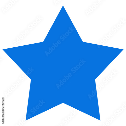 Blue Star PNG Icon Vector Graphic Element on transparent Background