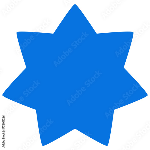 Blue Star PNG Icon Vector Graphic Element on transparent Background