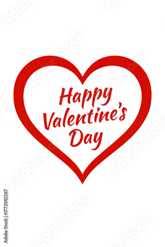 Happy Valentine’s Day Red Heart Greeting – Romantic Love Design