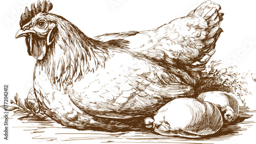 Farm Fresh Chicken Meat Vector Illustration for Food Industry