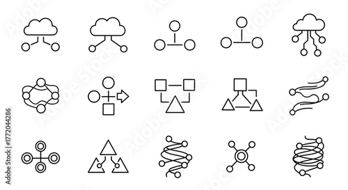 set of vector icons of chemistry